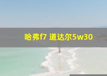 哈弗f7 道达尔5w30